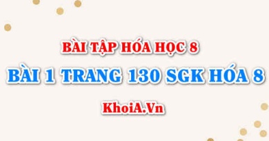 Bài 1 trang 130 SGK Hoá 8: Công thức hóa học Axit Bazơ Muối, cách gọi tên Axit Bazo Muối và phân loại